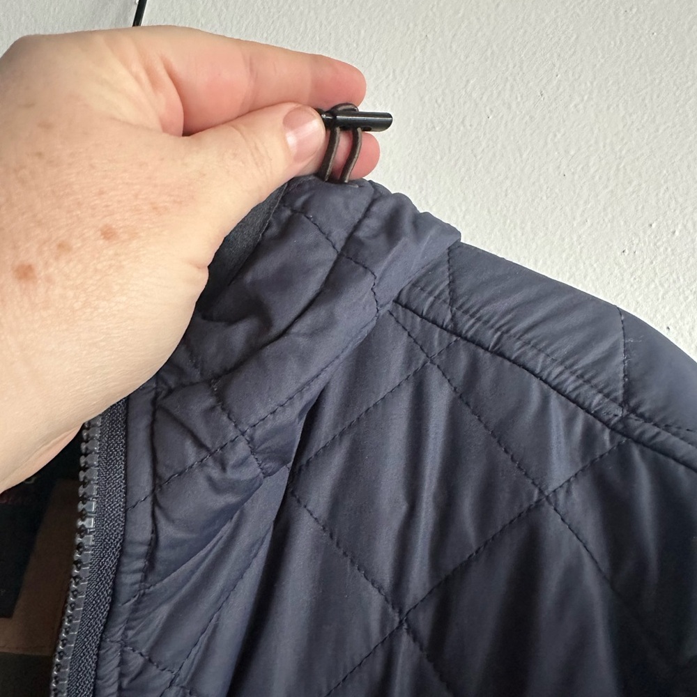 London Fog | Men’s Diamond Quilted Hooded Jacket - XL Navy Blue - Picture 5 of 10